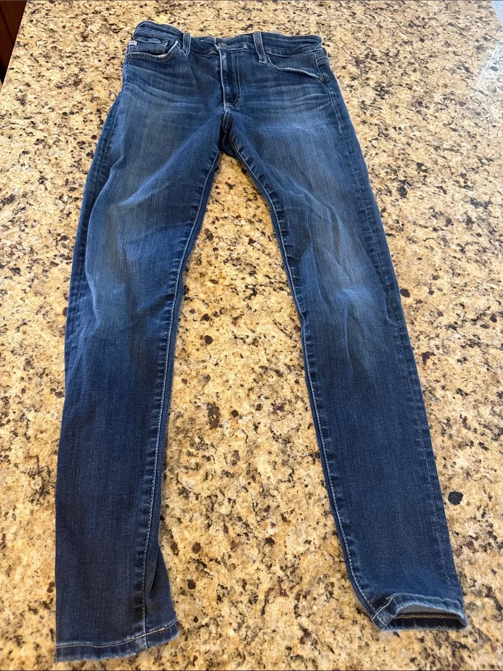 Ag Adriano Goldschmied Women's Skinny Jeans in Dark Blue Wash
